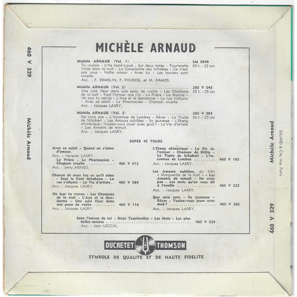  MICHÈLE ARNAUD  -  sans l’amour de toi 