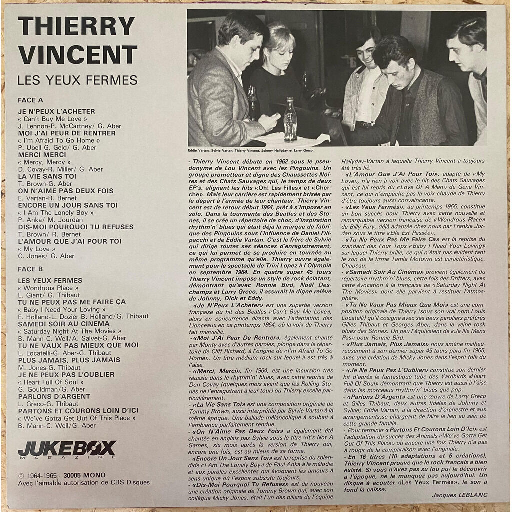  THIERRY VINCENT  -  les yeux fermés 