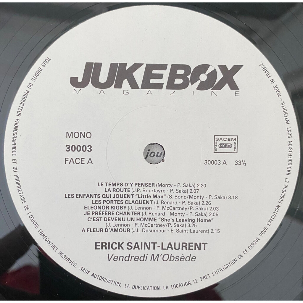  ERICK SAINT-LAURENT  -  vendredi m’obsède 