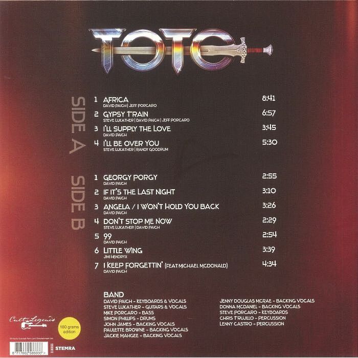  Toto  -  bless the rains 1992 