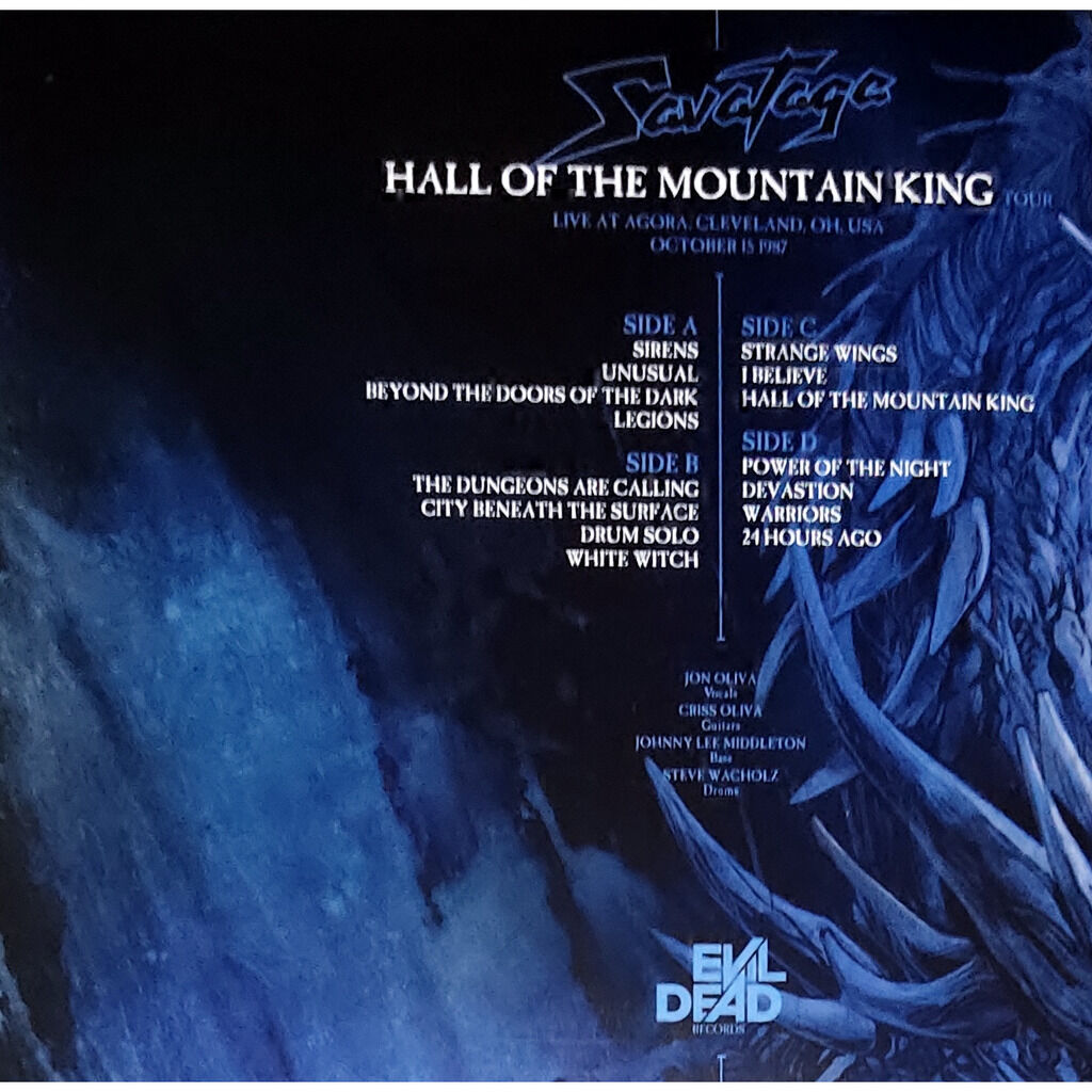 Savatage hall of the mountain king tour -purple vinyl , LP x 2 for