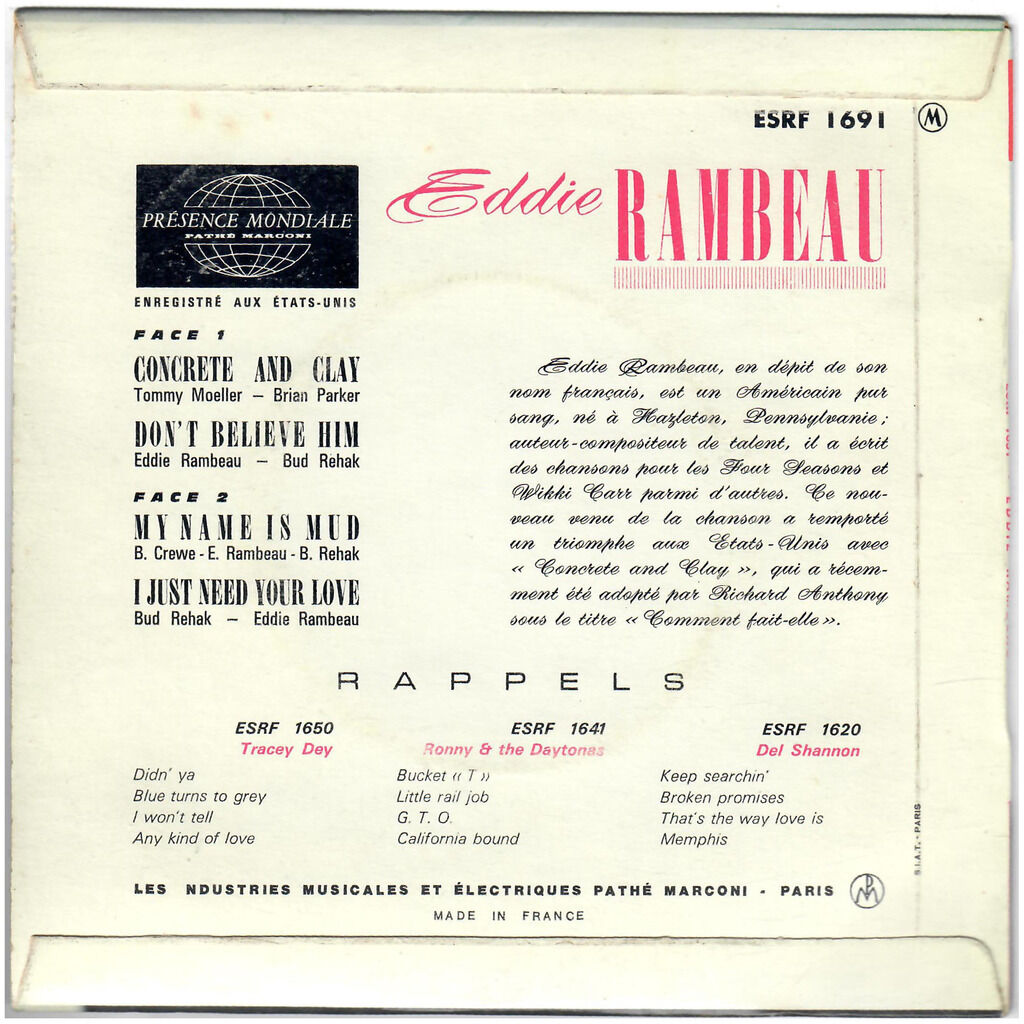  EDDIE RAMBEAU  -  concrete and clay (comment fait-elle) 