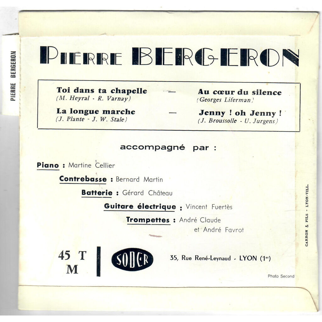  PIERRE BERGERON  -  toi dans ta chapelle 