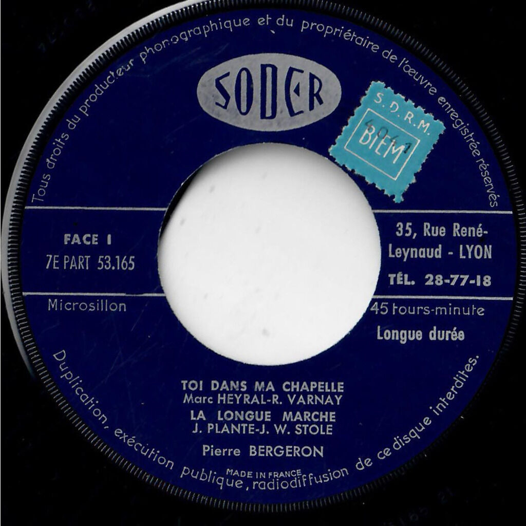  PIERRE BERGERON  -  toi dans ta chapelle 