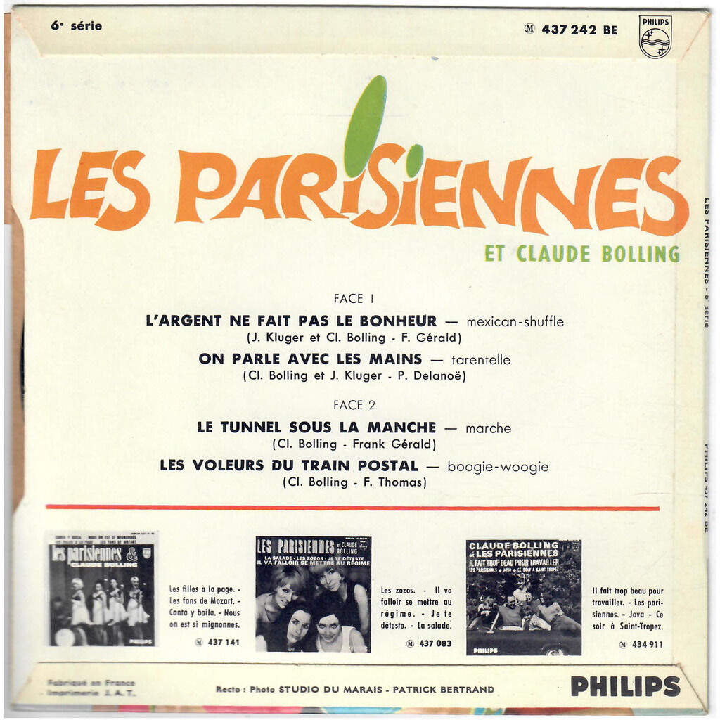  CLAUDE BOLLING ET LES PARISIENNES  -  le temps du lumbago / barbouze-tango 