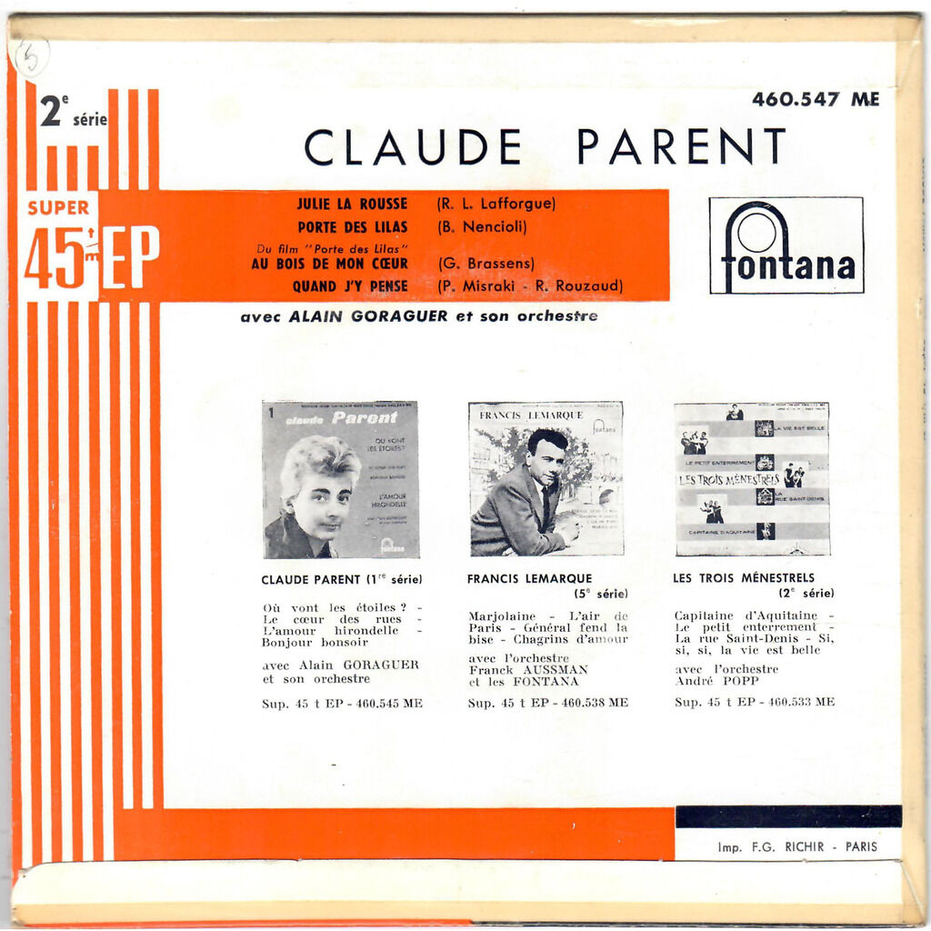  CLAUDE PARENT  -  julie la rousse 