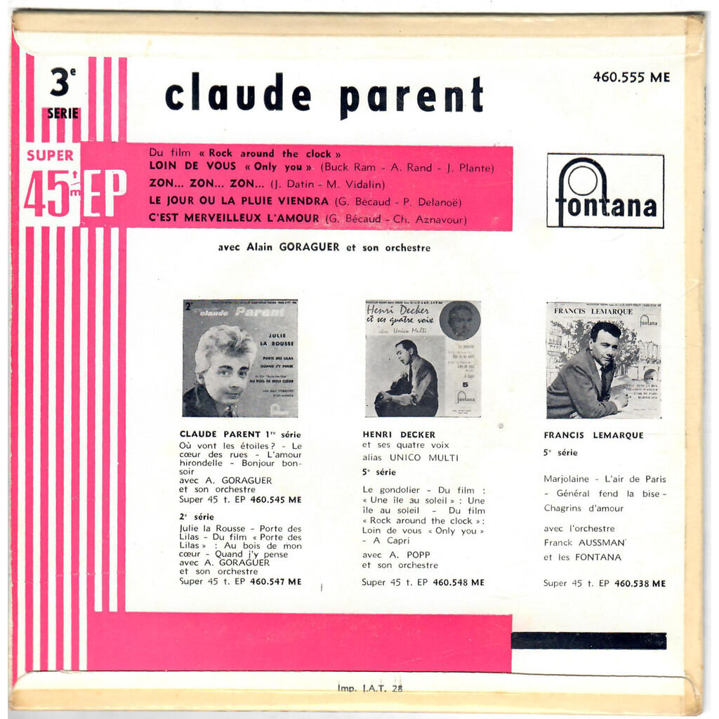  CLAUDE PARENT  -  3 - loin de vous «only you» 