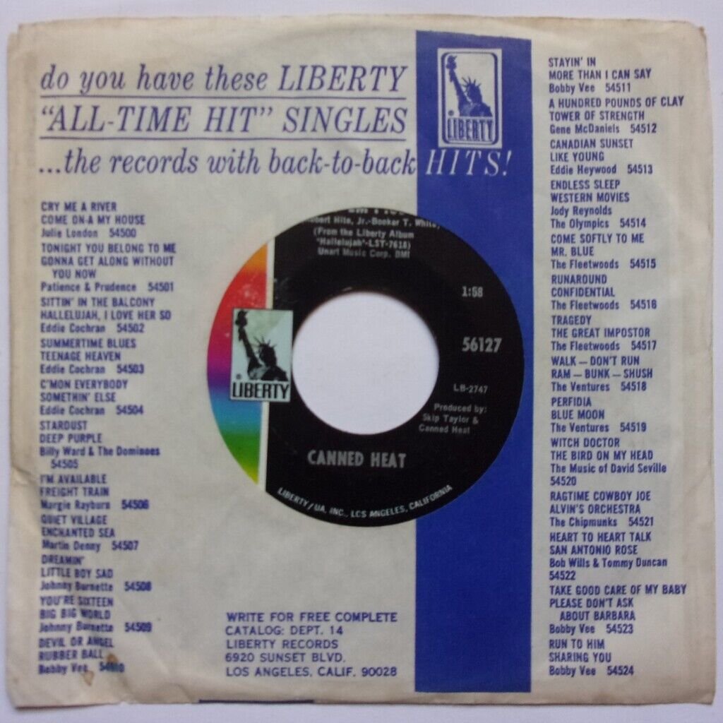 Poor moon / sic 'em pigs de Canned Heat, SP chez CED.Records Ref