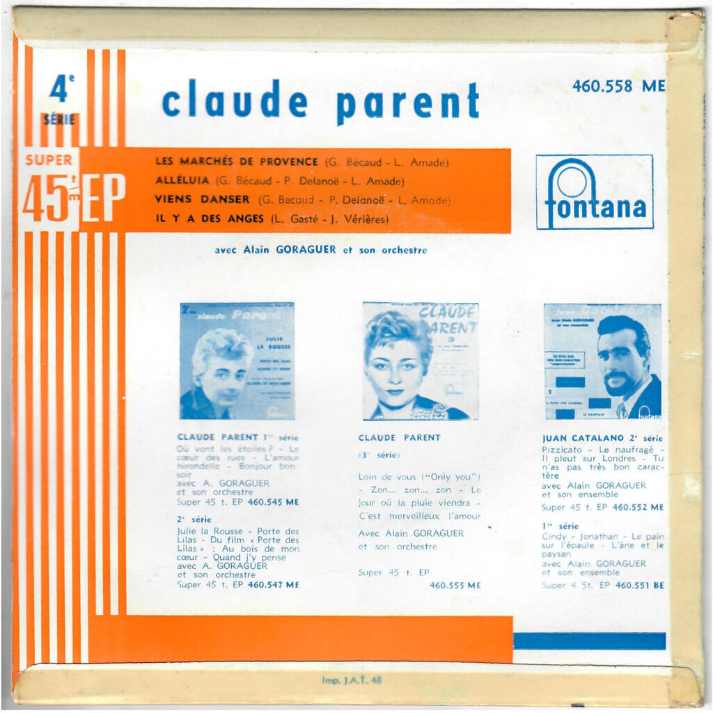  CLAUDE PARENT  -  les marchés de provence 