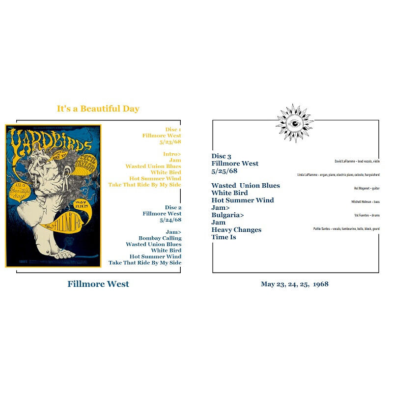 Live at the fillmore west 1968 may 23, 24, 25. ltd 3cd by It'S A Beautiful Day, CD x 3 with