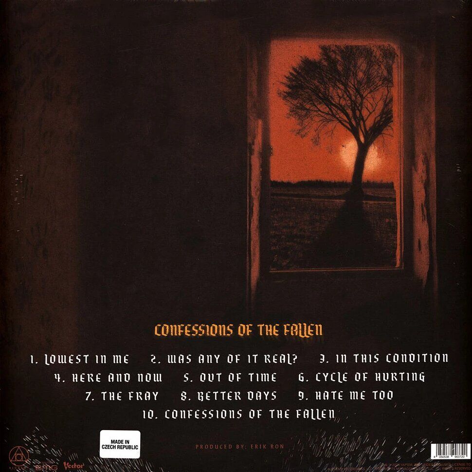  Staind  -  confessions of the fallen -orange with black & white splatter 