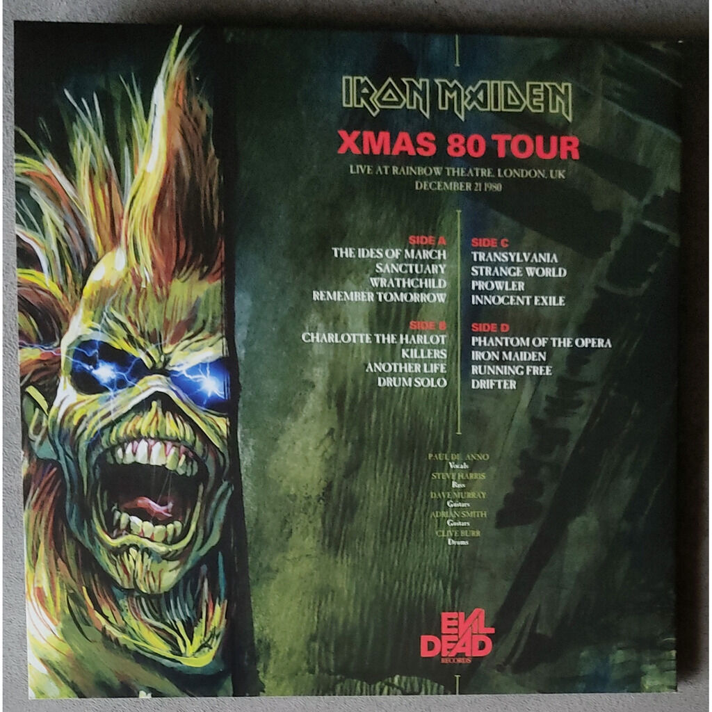  Iron Maiden  -  xmas 80 tour -green lime vinyl 