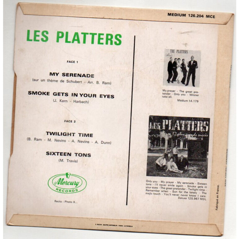 My serenade / smoke gets in your eyes / twilight time / sixteen tons de