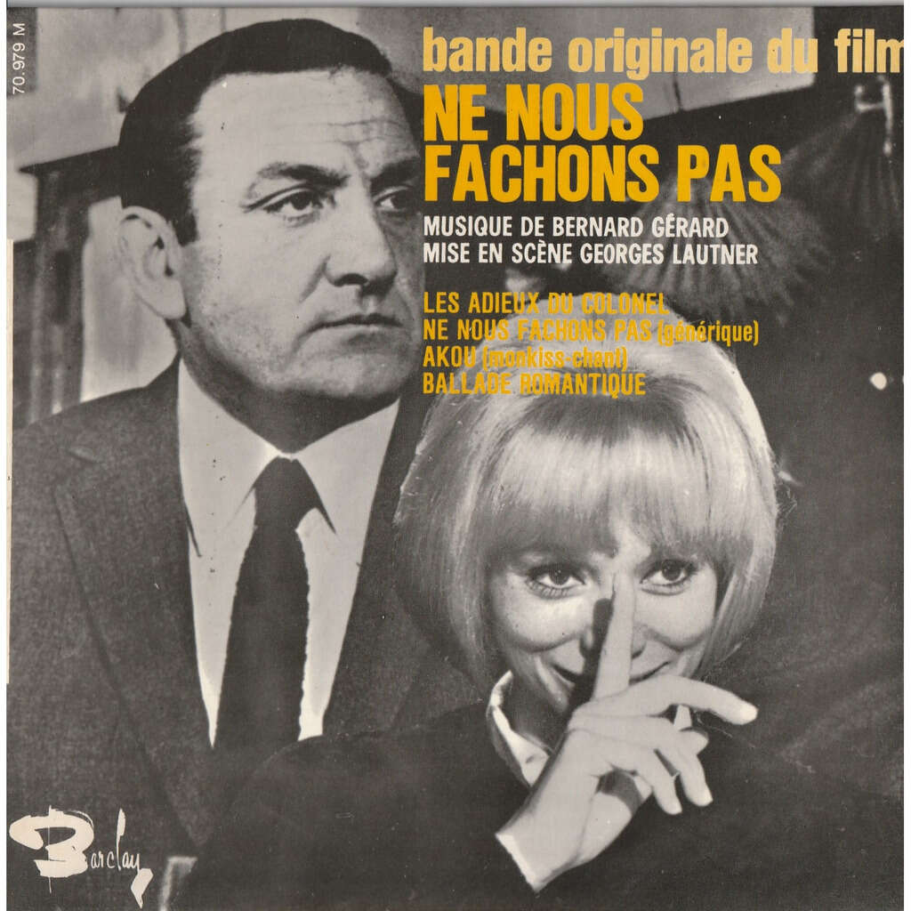 Ne nous fachons pas de Bernard Gerard, EP chez rockinronnie Ref126668029