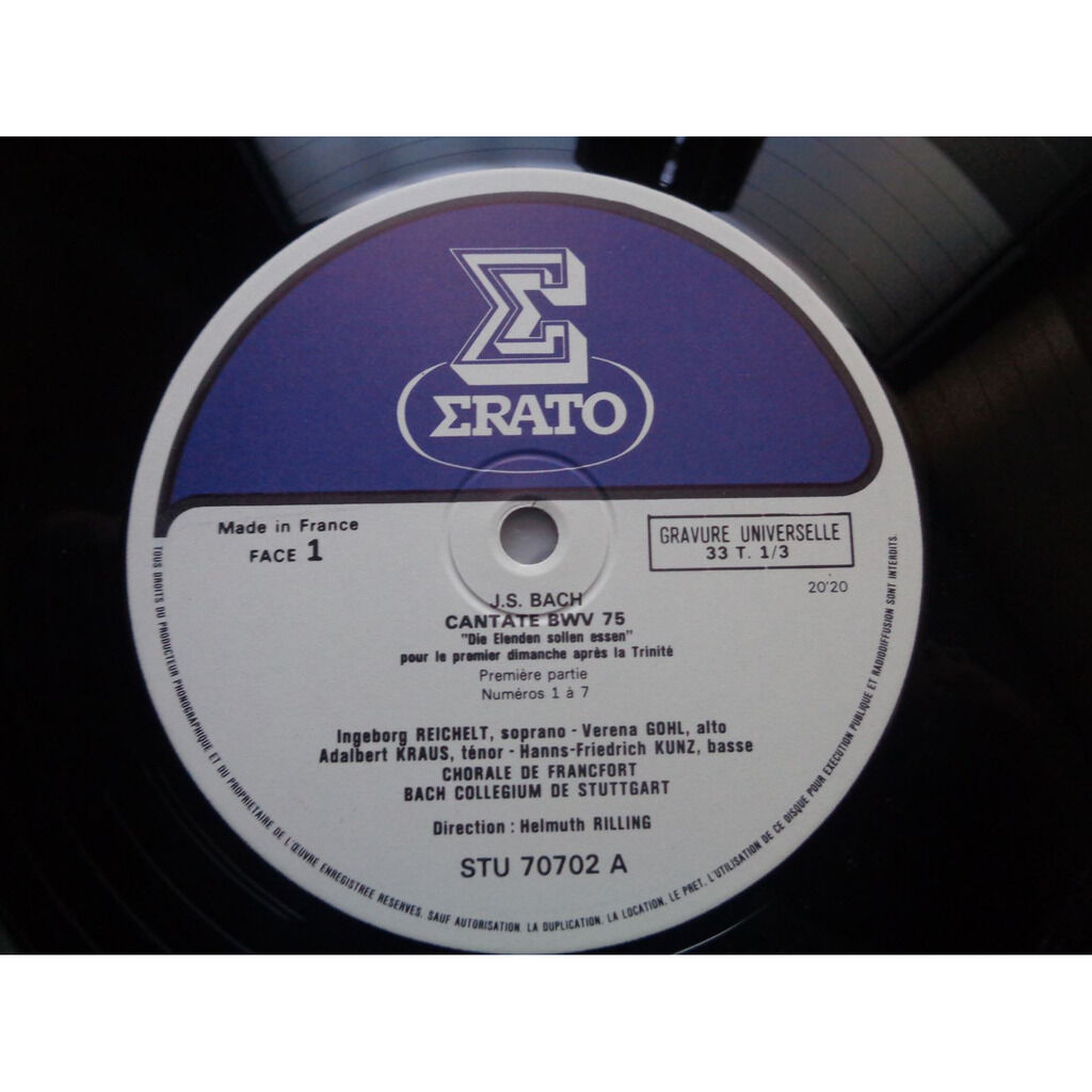 J.s. bach les grandes cantates vol 1 ( 4 lp set box mint condition
