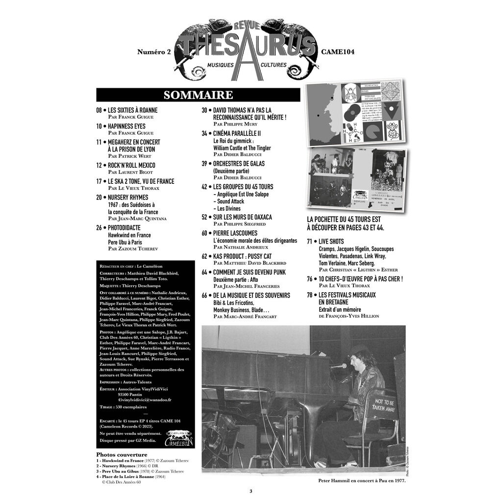  LES DIVINES + ANGÉLIQUE EST UNE SALOPE + SOUND ATTACK  -  ep 4 titres + magazine thesaurus #2 