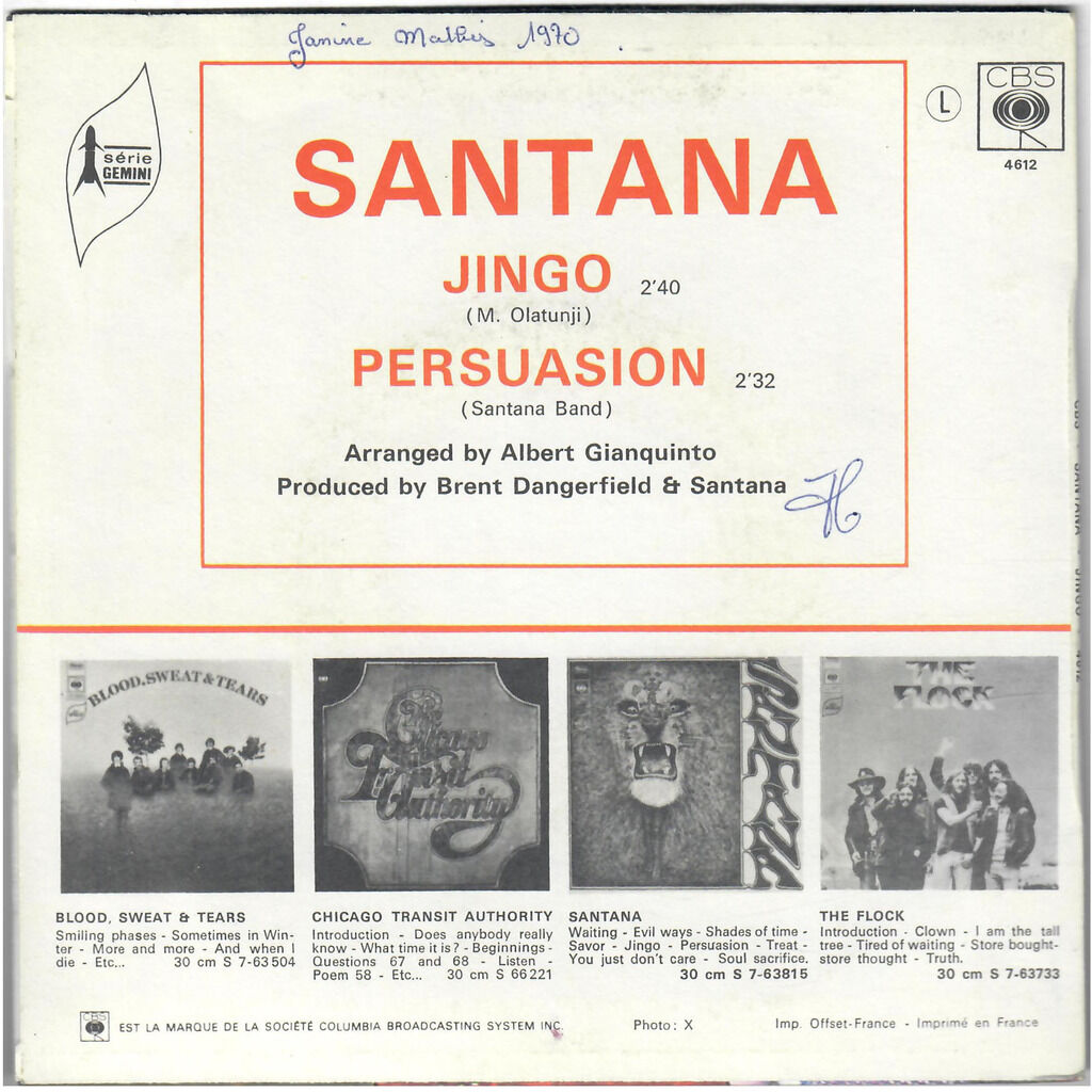  SANTANA  -  jingo / persuation 