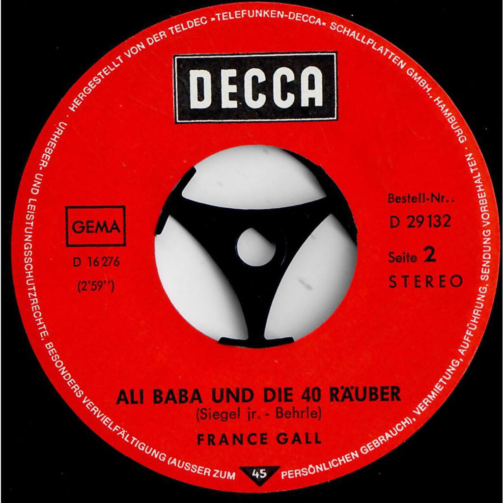 FRANCE GALL  -  unga-katunga / ali baba und die 40 räuber 
