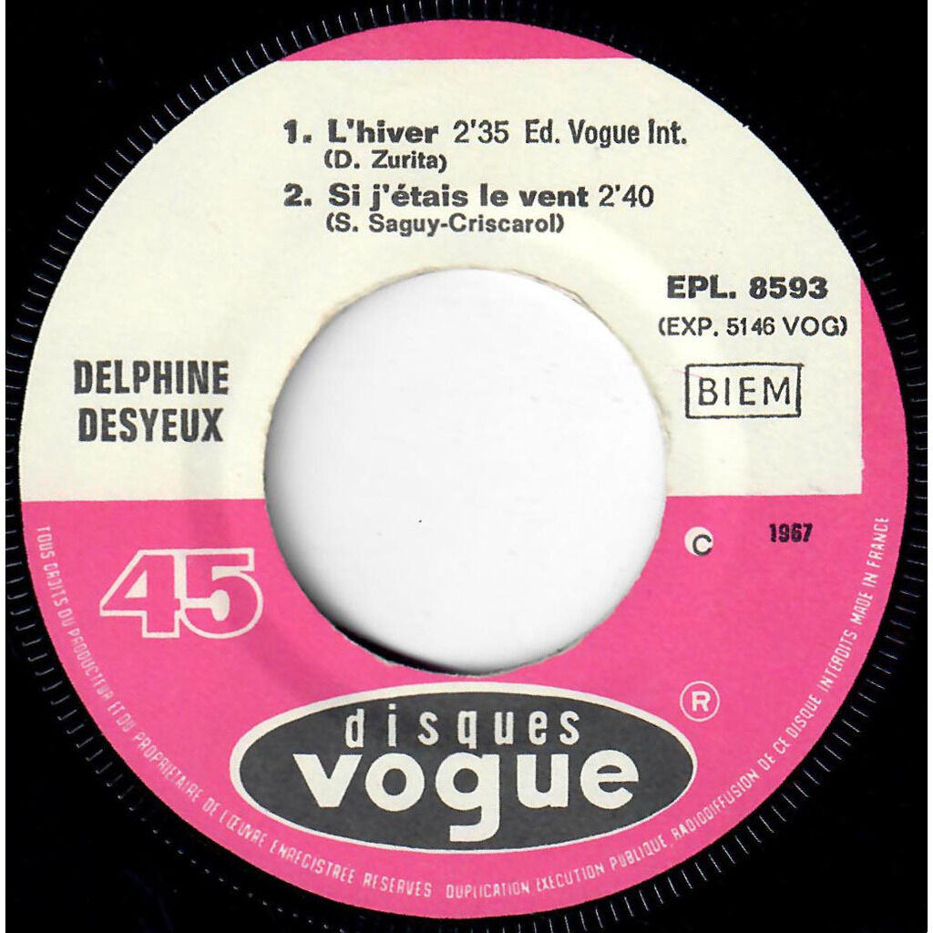  DELPHINE DESYEUX  -  writing on the wall / cruisin' (in the lincoln) 