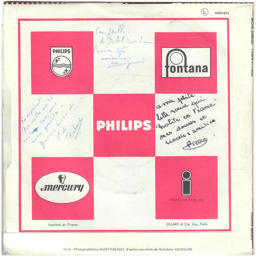  MICHEL SARDOU  -  j'habite en france / restera-t-il encore 