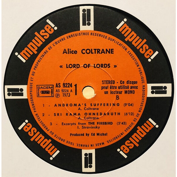 Alice Coltrane lord of lords , 33T Gatefold en vente sur SofaRecords
