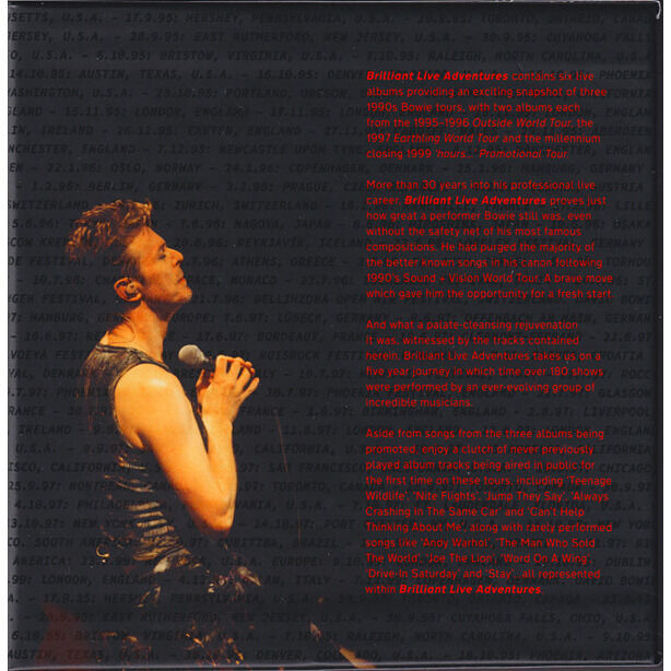  DAVID BOWIE  -  brillant live adventures (1995 - 1999) 