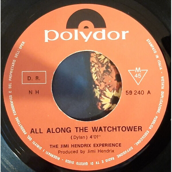 All along the watchtower (italian 1968 original 2-trk 7single on