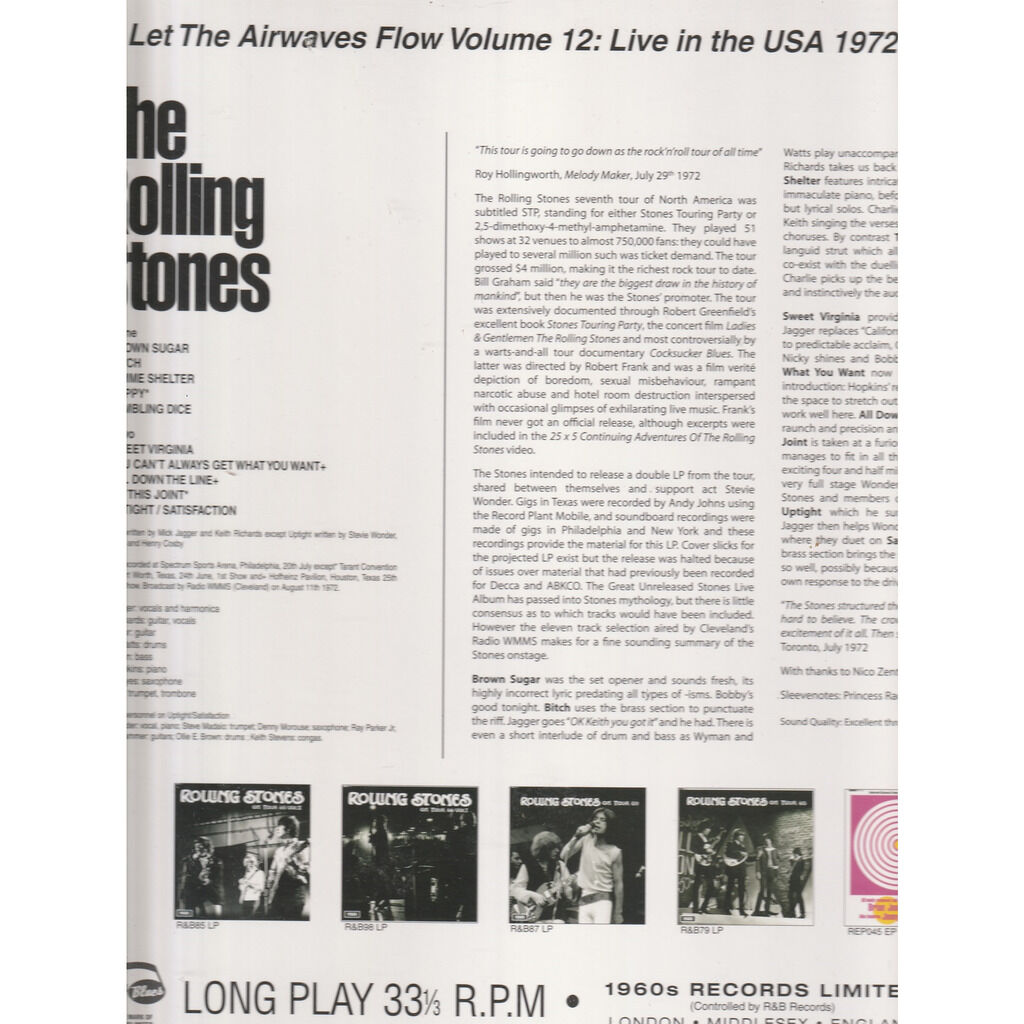  the rolling stones  -  live in the usa 1972 