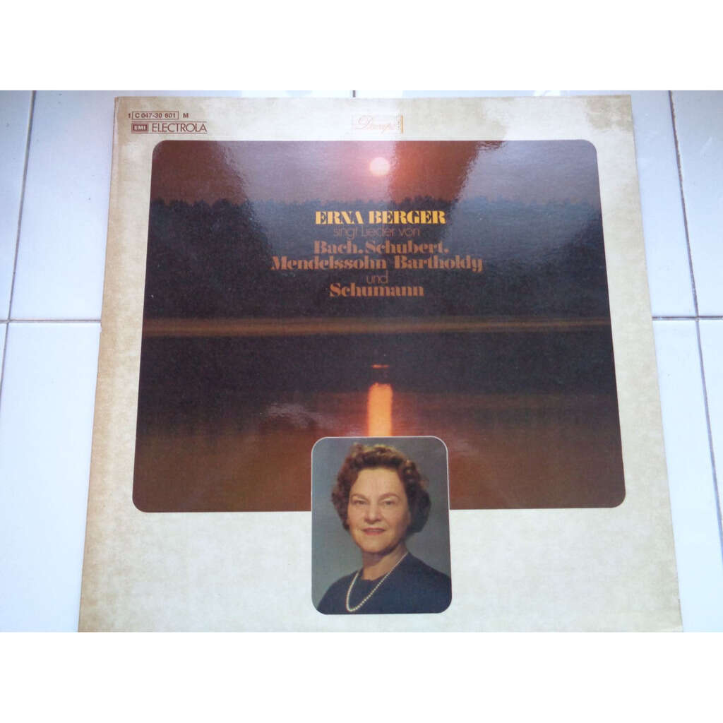 Singt lieder von bach schubert mendelssohn schumann by Erna Berger, LP with  klassiklabel - Ref:126953507