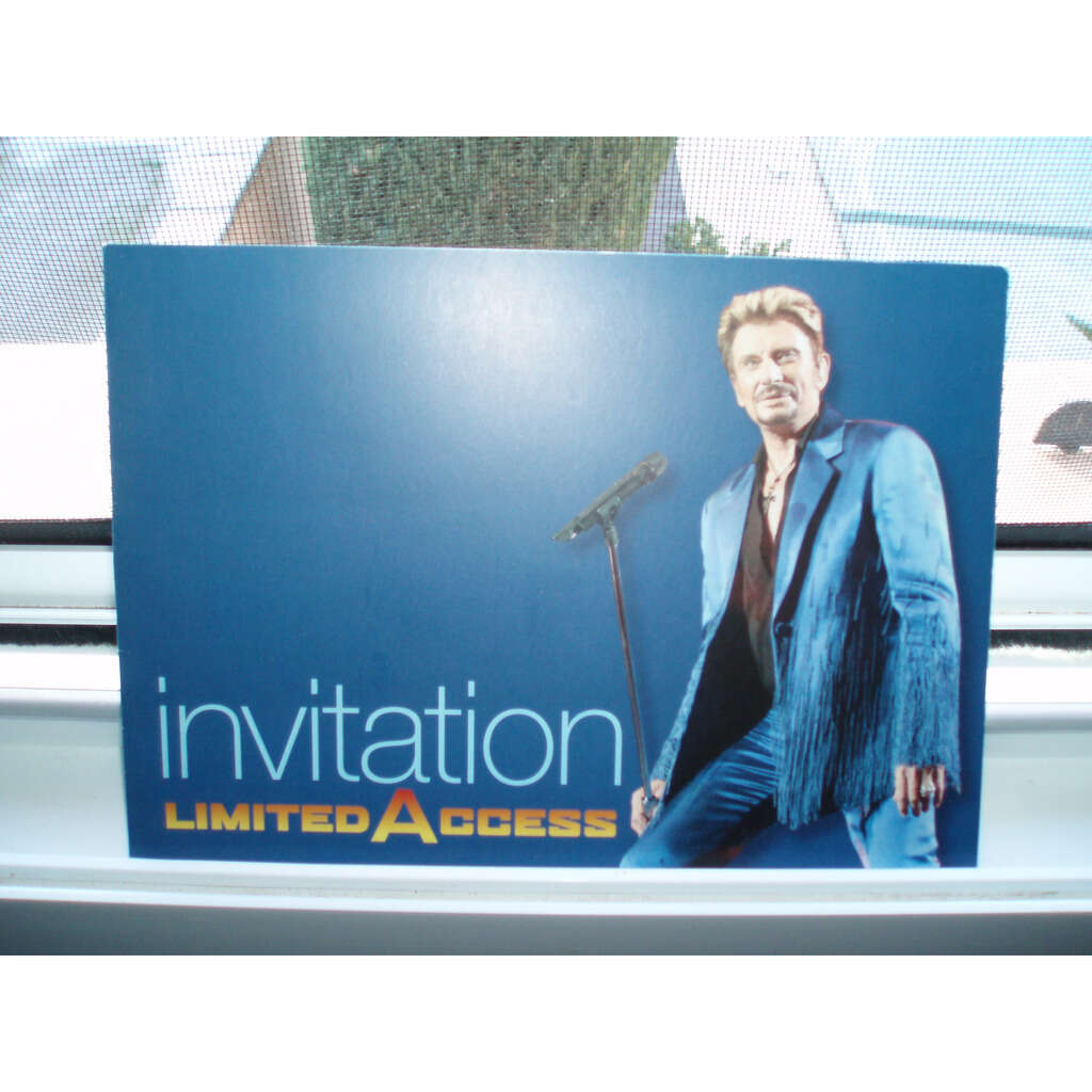 Carte d'invitation limited access le magazine du club johnny hallyday