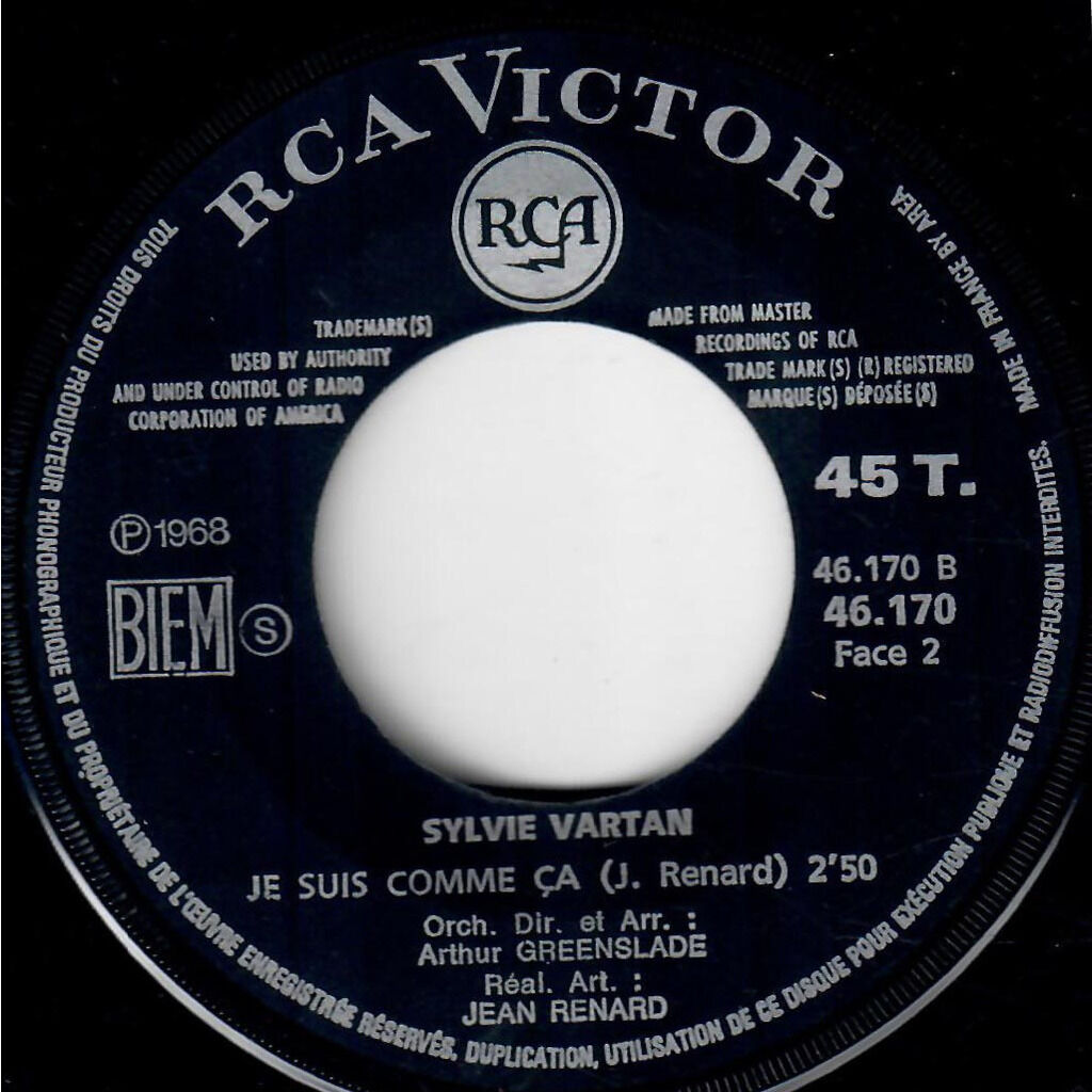  SYLVIE VARTAN  -  irrésistiblement / je suis comme ça 