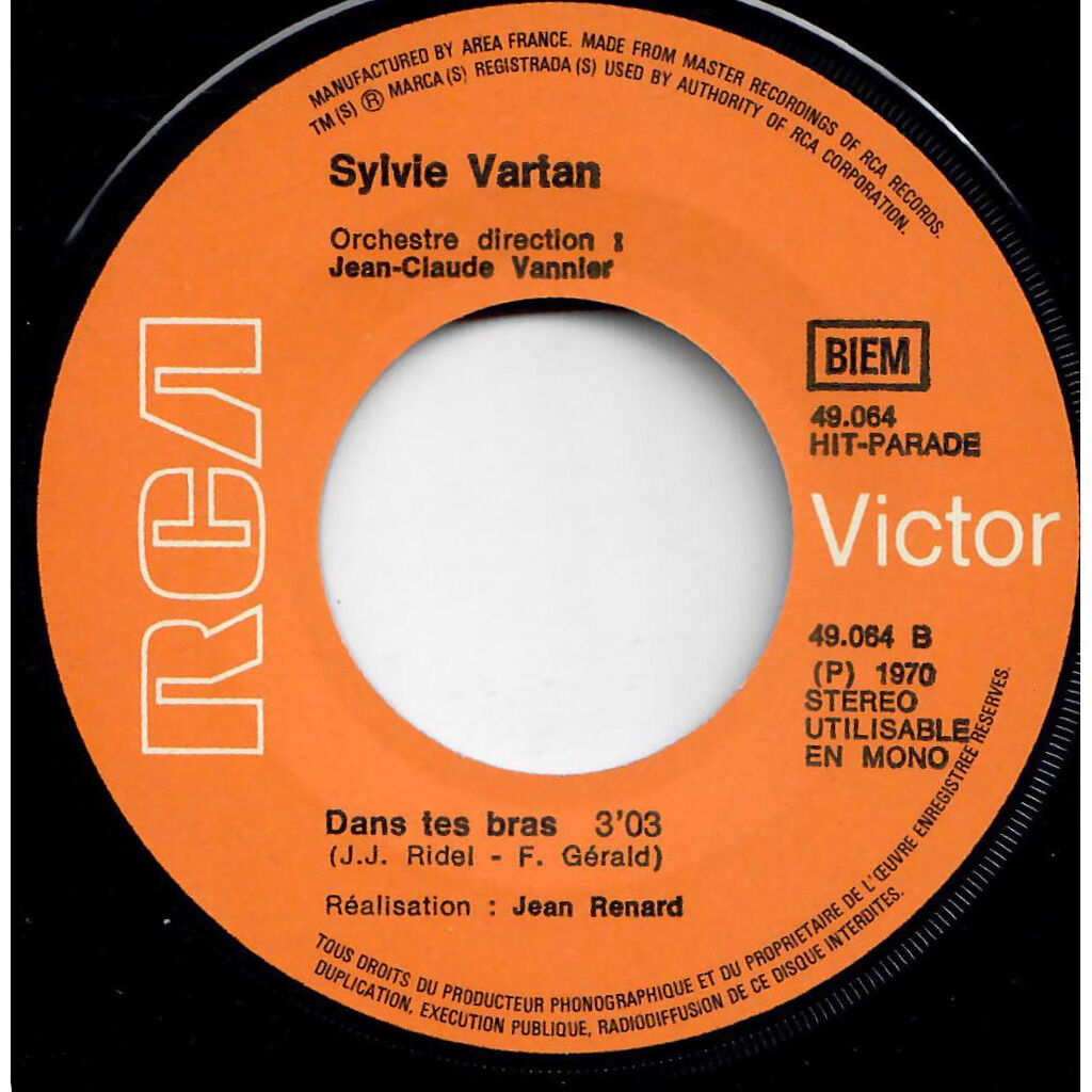  SYLVIE VARTAN  -  aime-moi / dans tes bras 