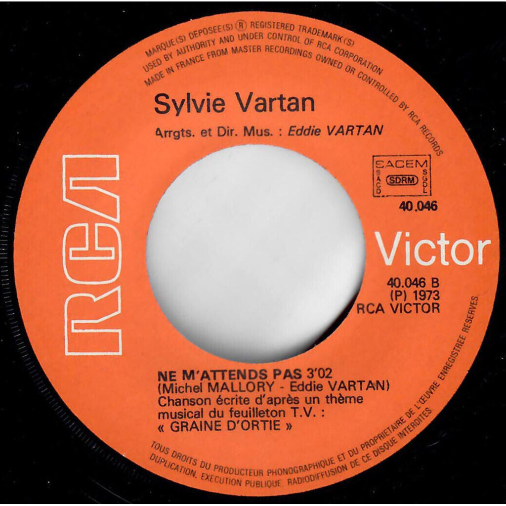  SYLVIE VARTAN  -  chansons du feuilleton de télévision graine d'ortie 