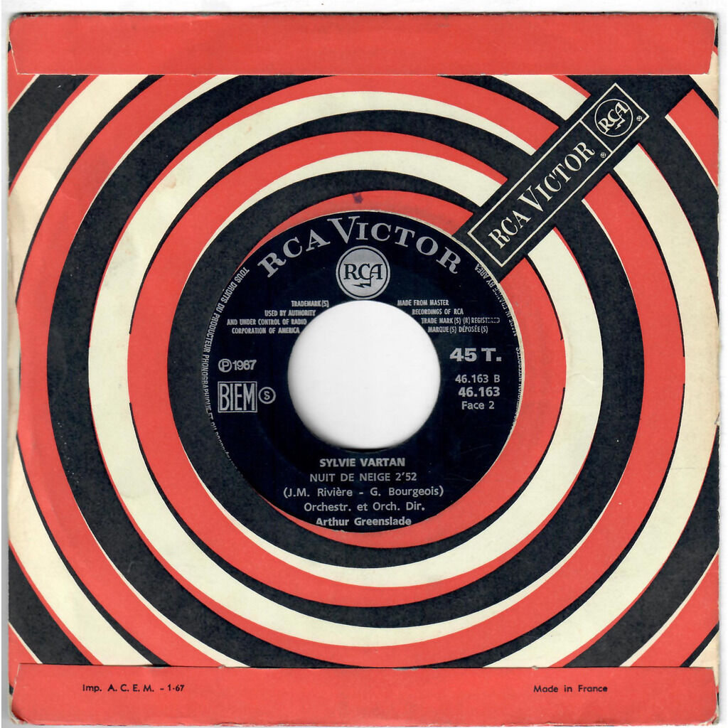  SYLVIE VARTAN  -  comme un garçon / nuit de neige 