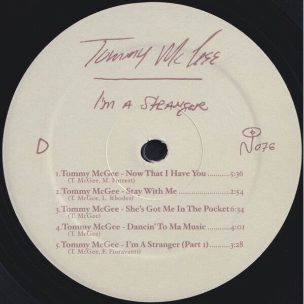  TOMMY McGEE  -  i'm a stranger ( best of with inedit killer boogie tracks ) 