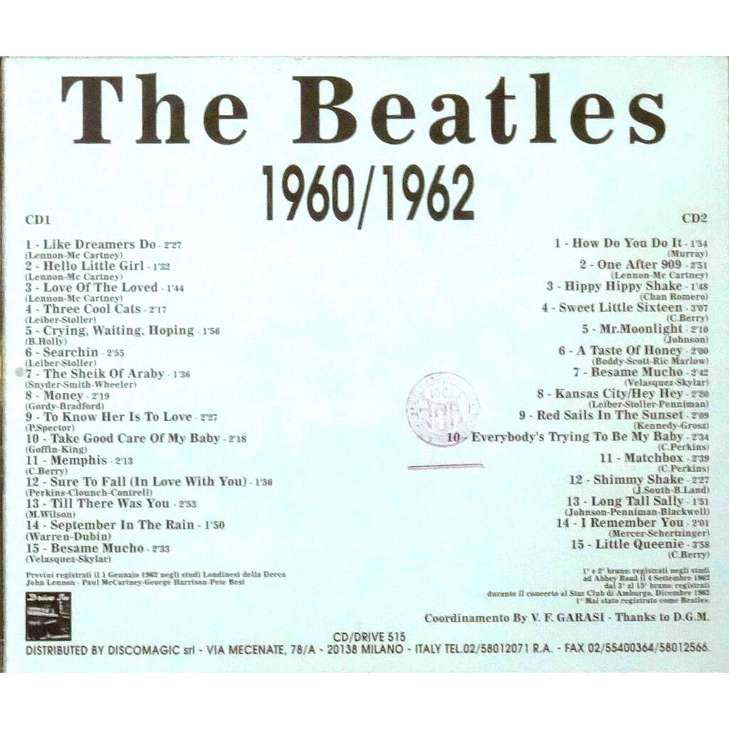  BEATLES  -  the beatles 1960/1962 - volume 2 