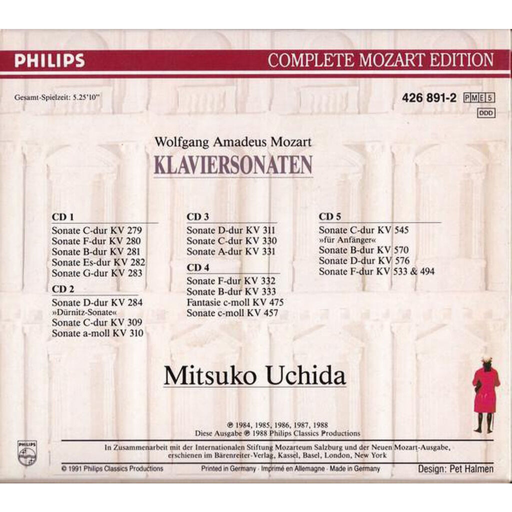 Klaviersonaten / mitsuko uchida Mozart, Wolfgang Amadeus ( CDの5枚