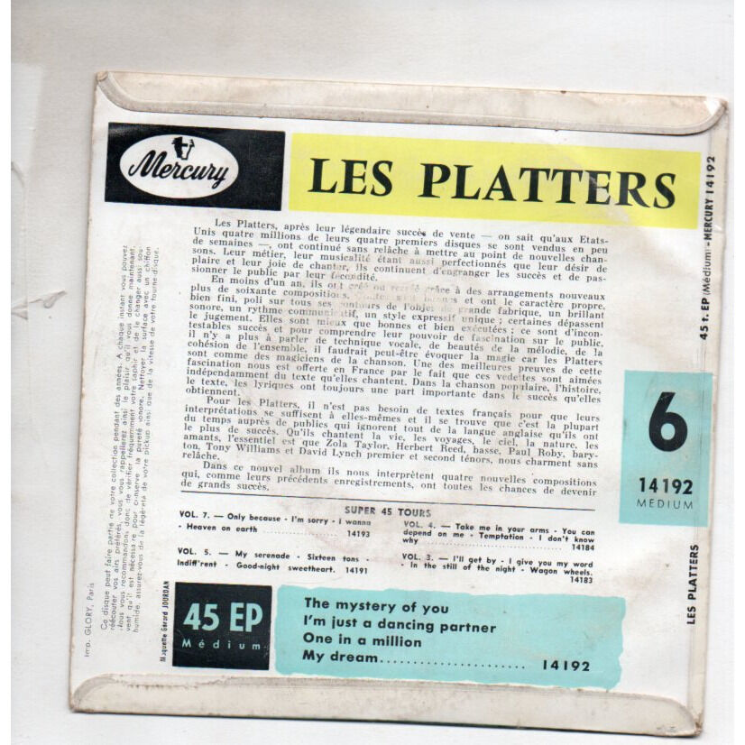 6 the mystery of you / i'm just a dancing partner / one in a million