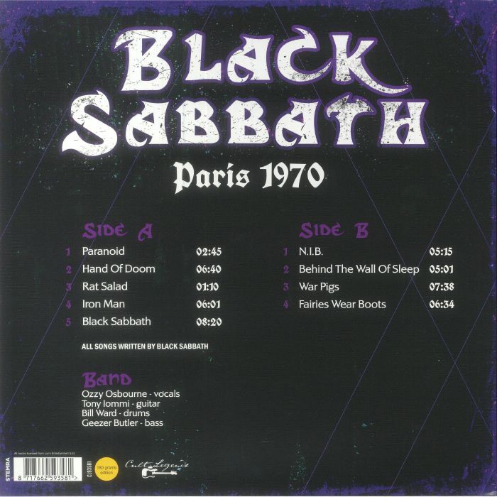  Black Sabbath  -  paris 1970 