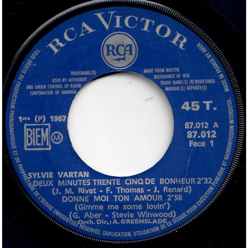  Sylvie Vartan  -  donne moi ton amour (gimme me some lovin’) 