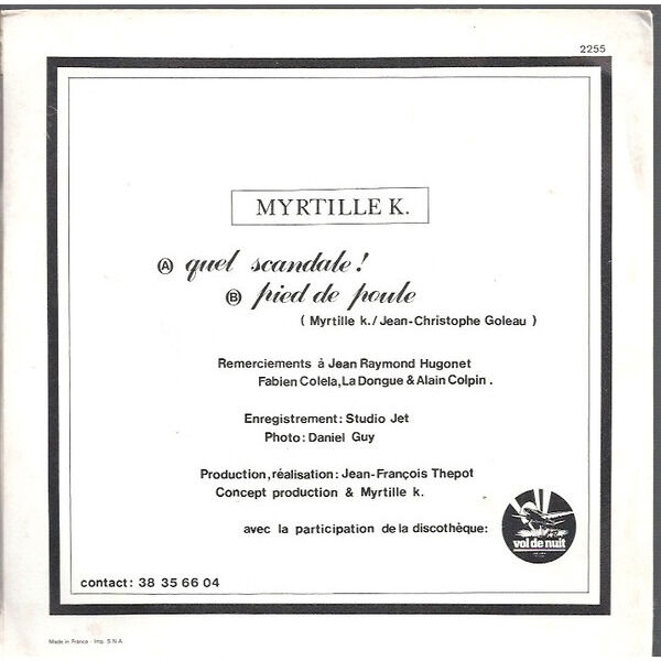  Myrtille K.  -  quel scandale ! 