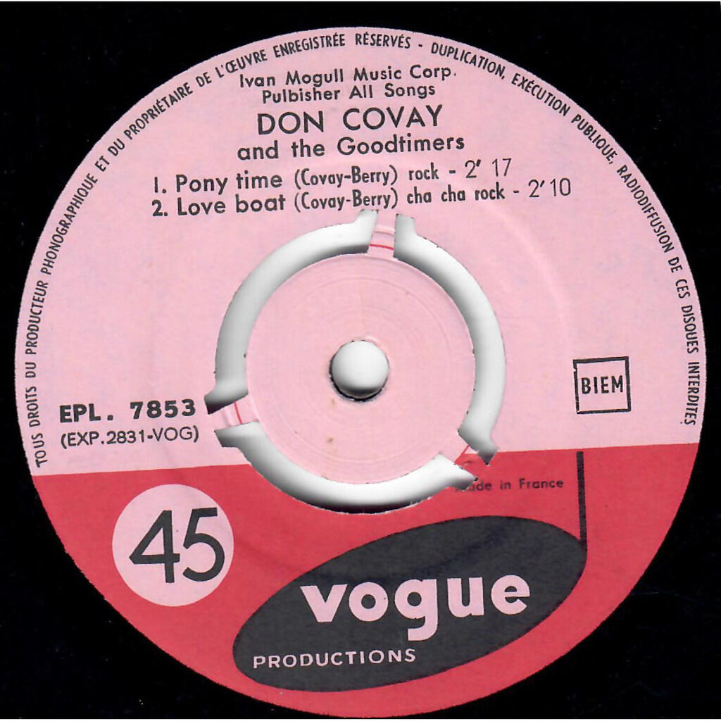  DON COVAY AND THE GOODTIMERS EDDIE GAINES  -  pony time 