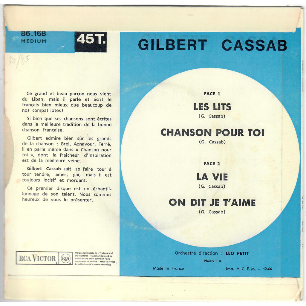  GILBERT CASSAB  -  les lits 