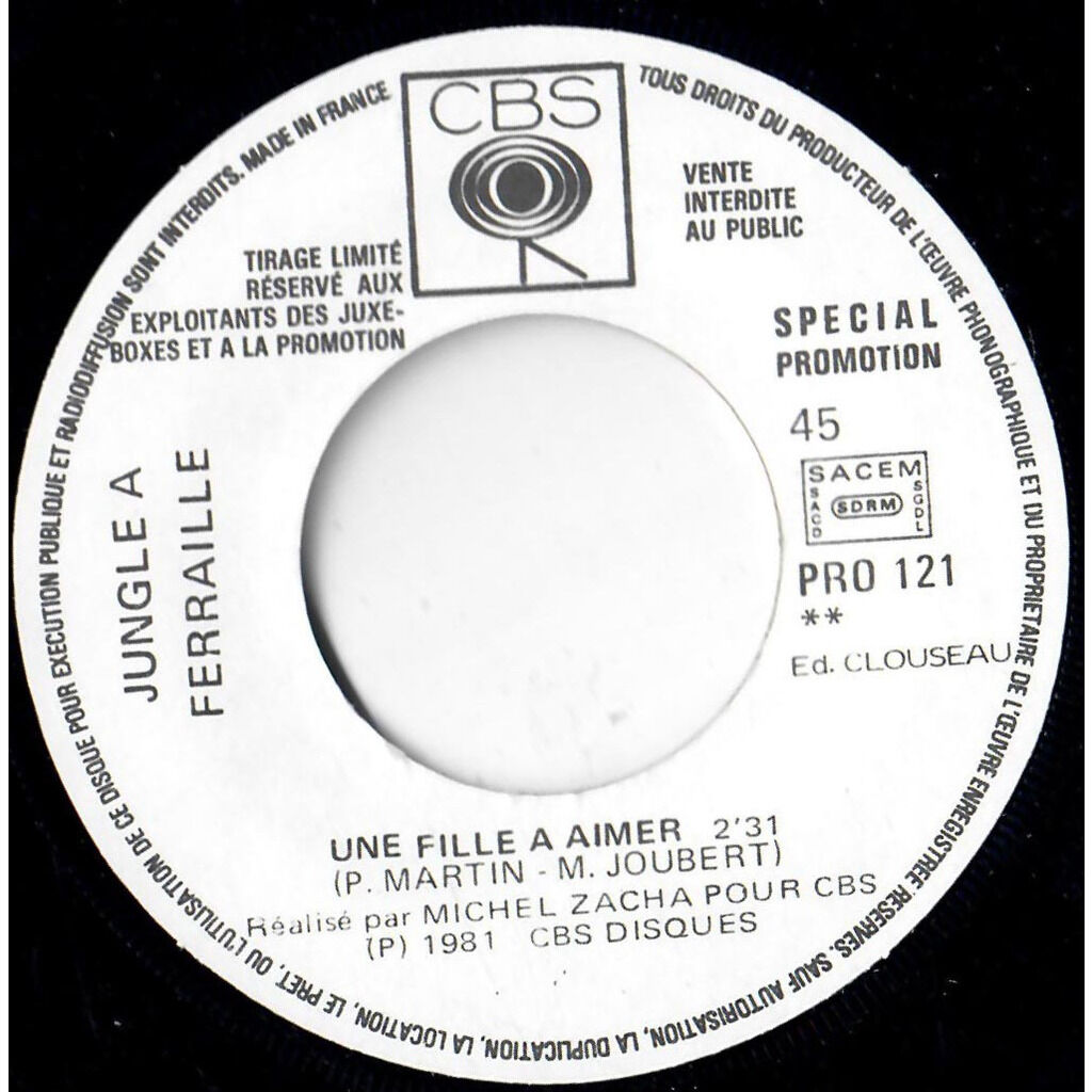  JUNGLE À FERRAILLE  -  la petite aux cheveux d'or / une fille à aimer 