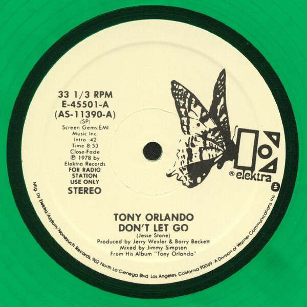  TONY ORLANDO  -  don't let go ( colored ) 