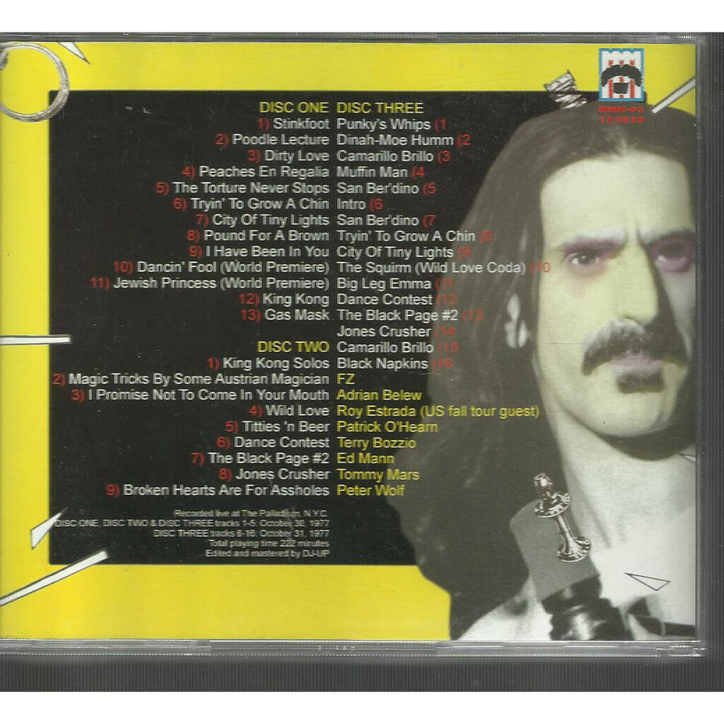  frank zappa  -  zappy halloween palladium 1977 