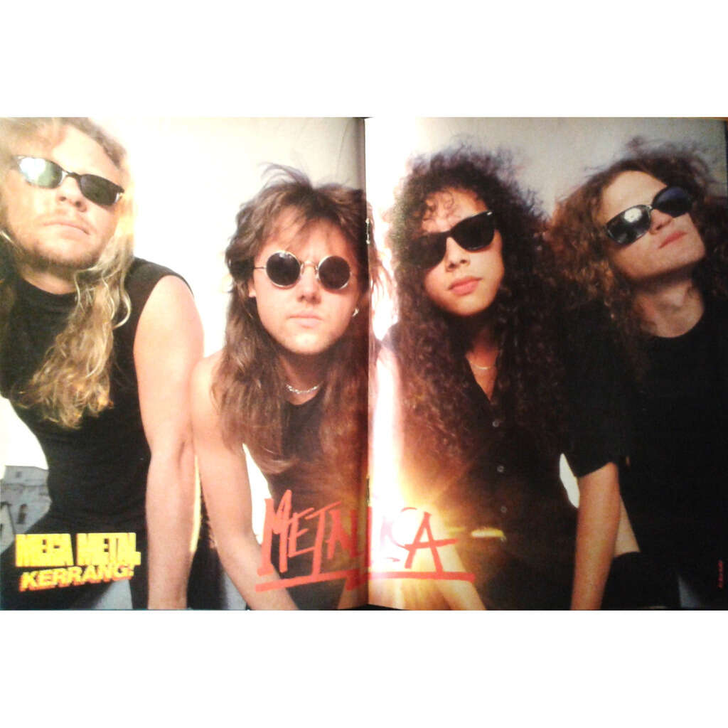 Metallica (uk 1988 original promo poster from mega metal - kerrang ...