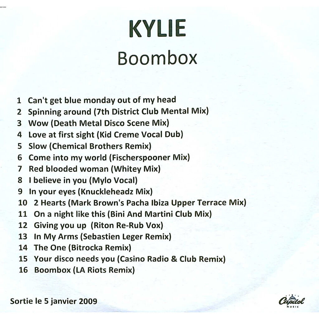  KYLIE MINOGUE  -  boombox 
