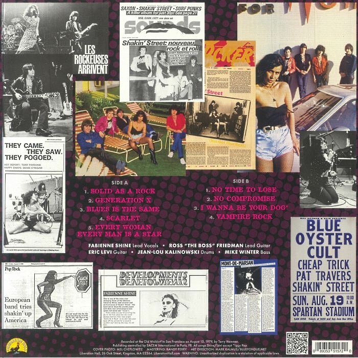  Shakin' Street  -  scarlet: the old waldorf august 1979 