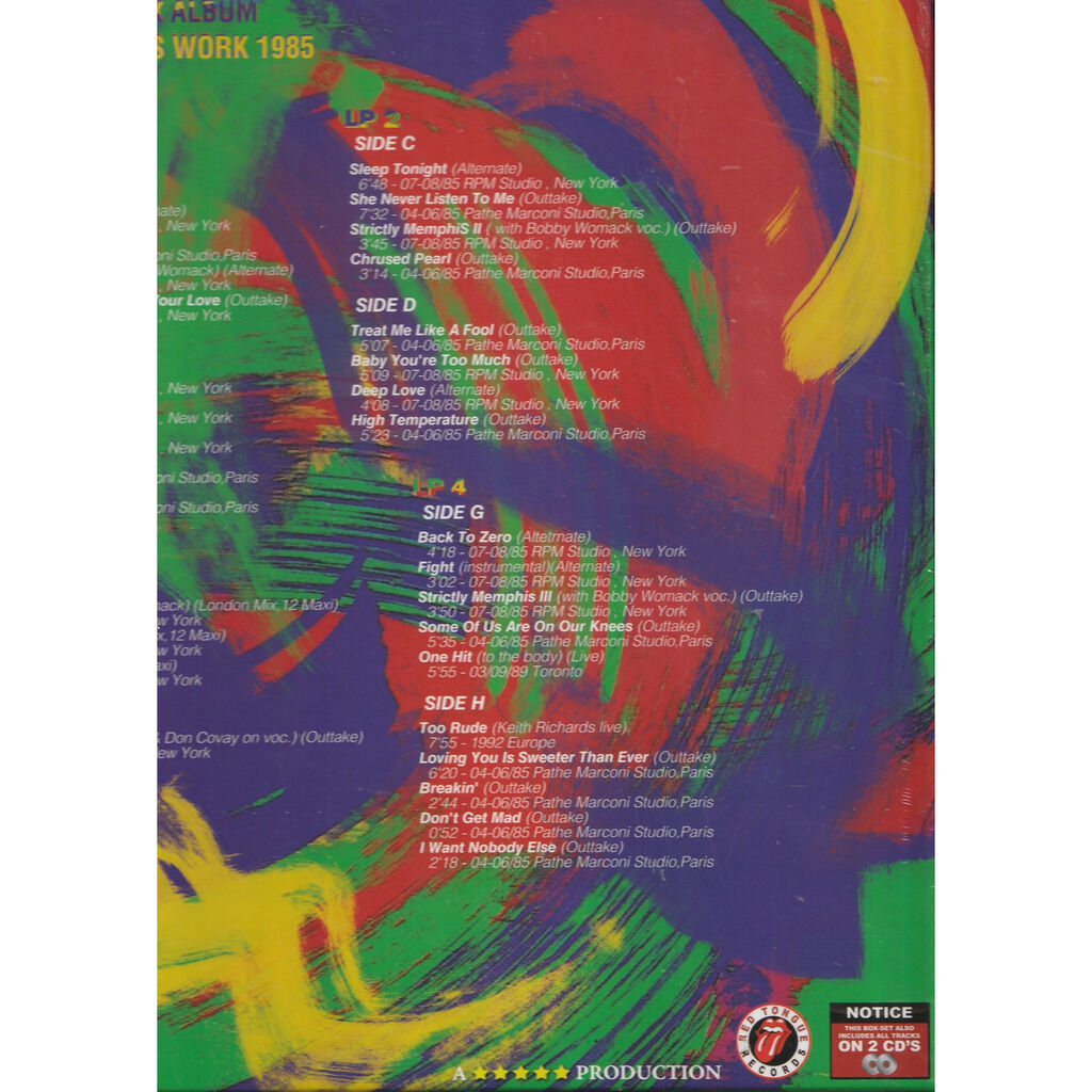  the rolling stones  -  dirty work the real alternate box 